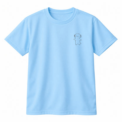 うぱーん キッズドライTシャツ 133_ライトブルー