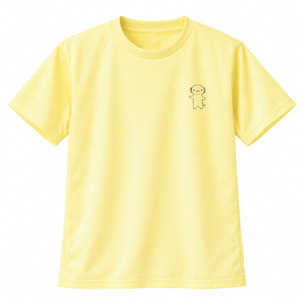 うぱーん キッズドライTシャツ 134_ライトイエロー
