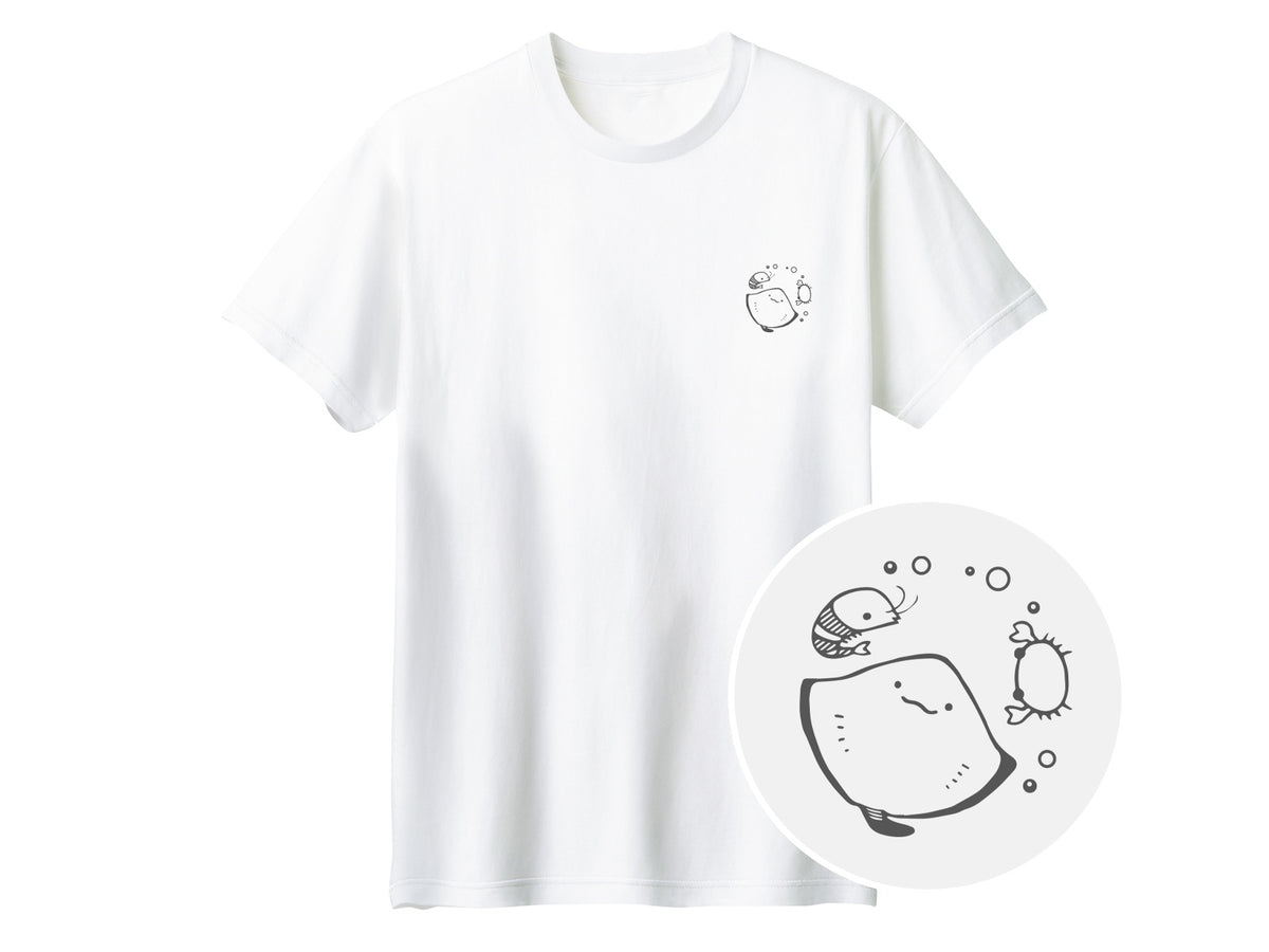 えいみょん ワンポイントTシャツ 001_ホワイト
