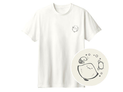 えいみょん ワンポイントTシャツ 073_アイボリー