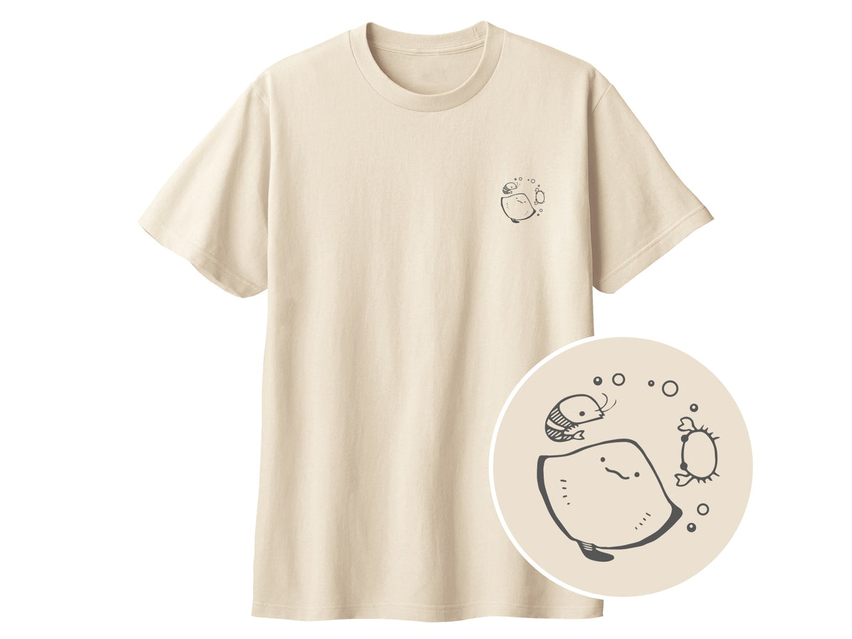 えいみょん ワンポイントTシャツ 455_ライトベージュ