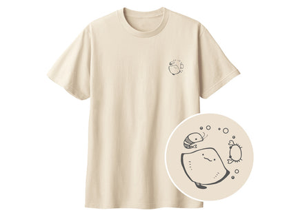 えいみょん ワンポイントTシャツ 455_ライトベージュ