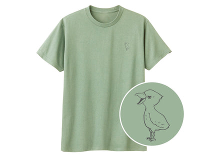 端弘コウ ワンポイントTシャツ 423_ライトセージ