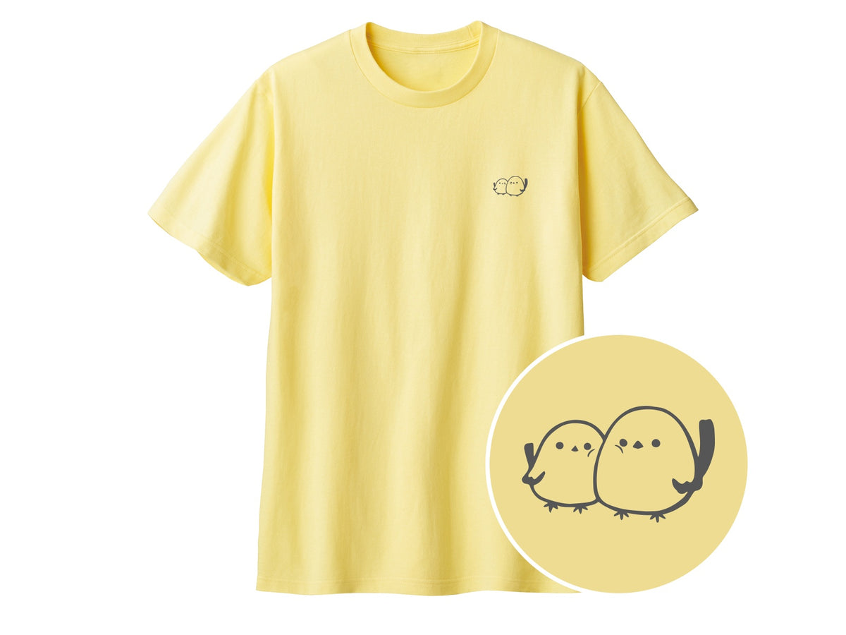 しまえなが ワンポイントTシャツ 134_ライトイエロー
