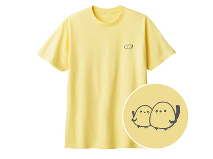 しまえなが ワンポイントTシャツ 134_ライトイエロー