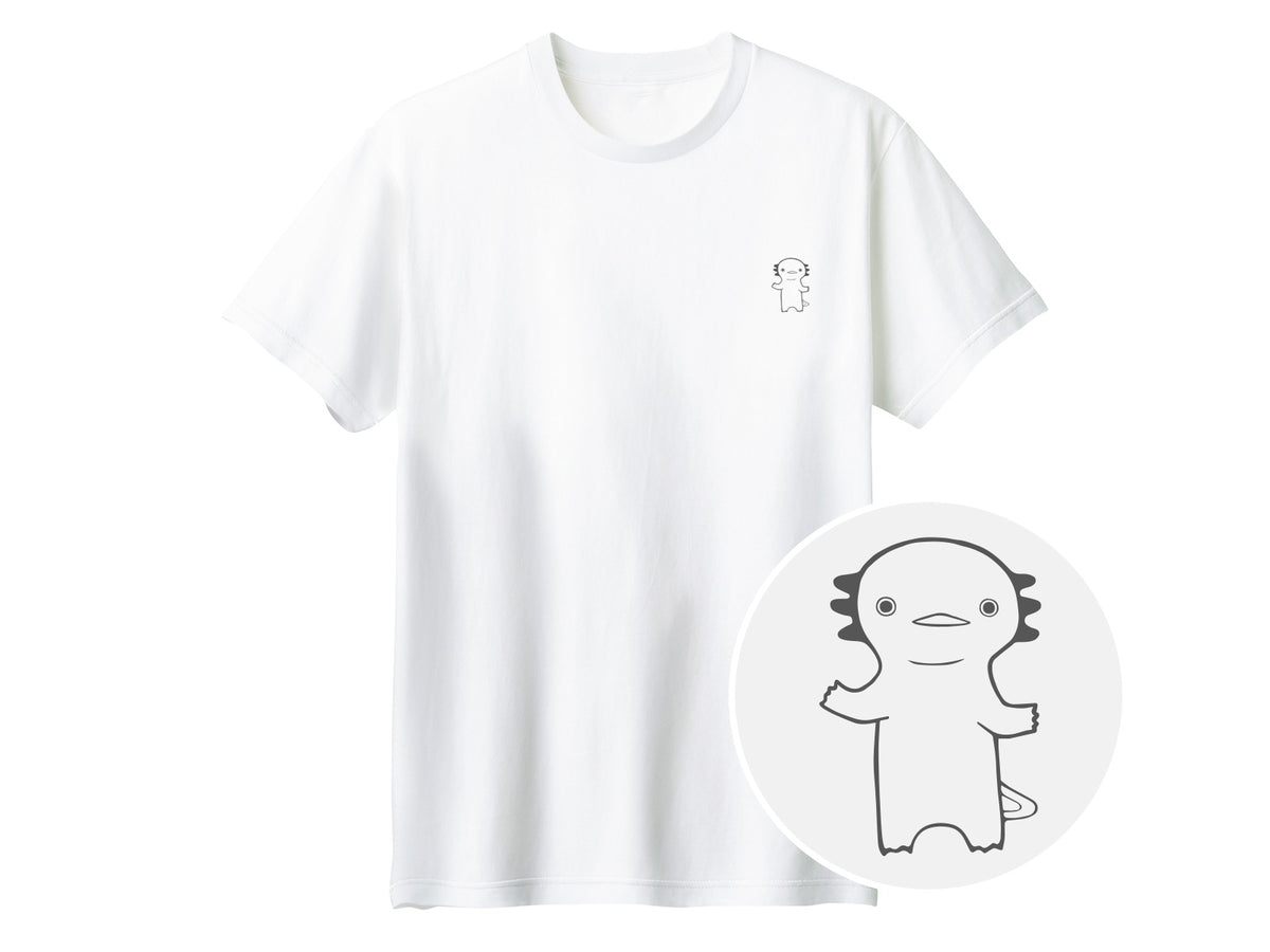 うぱーん ワンポイントTシャツ 001_ホワイト