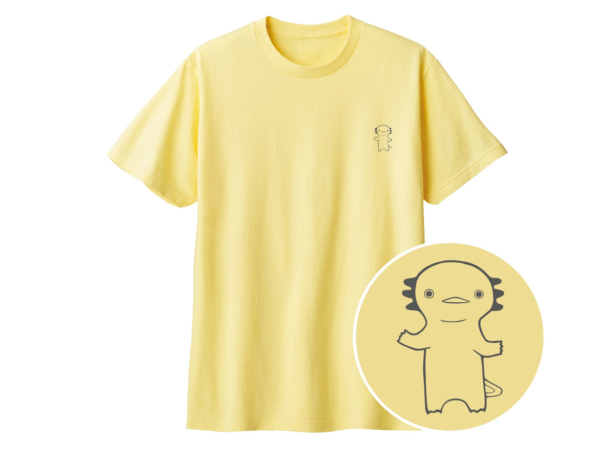 うぱーん ワンポイントTシャツ 134_ライトイエロー