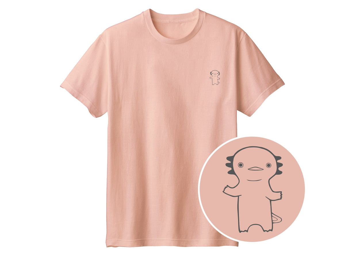 うぱーん ワンポイントTシャツ 400_ダスティピンク