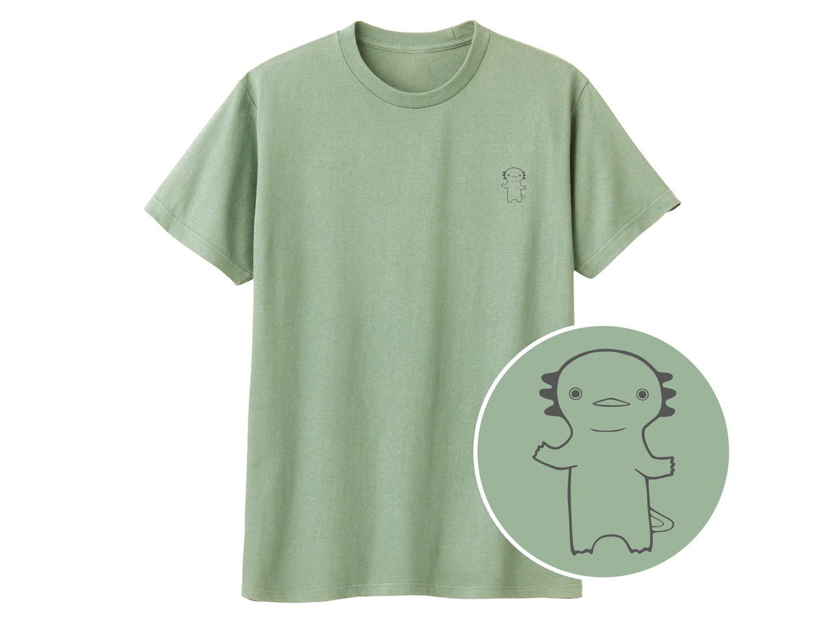 うぱーん ワンポイントTシャツ 423_ライトセージ