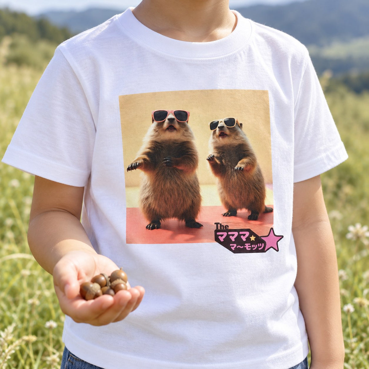 マーモット キッズTシャツ 着用アップ