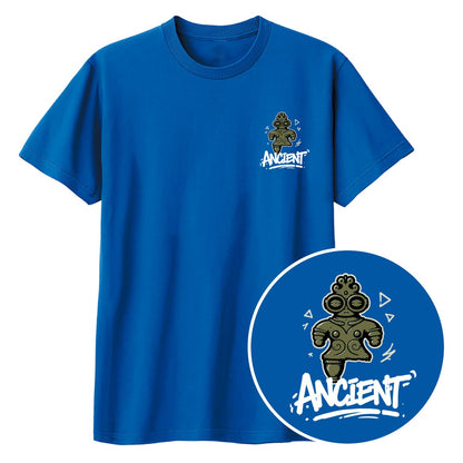 ANCIENT 土偶ワンポイントキッズTシャツ 032_ロイヤルブルー