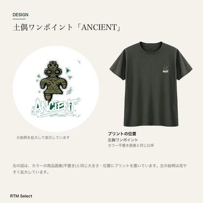 ANCIENT キッズTシャツ デザインとプリント位置図