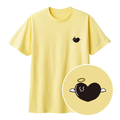 天使ハート「あのよん」Tシャツ ライトイエロー