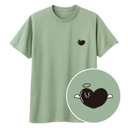 天使ハート「あのよん」Tシャツ ライトセージ