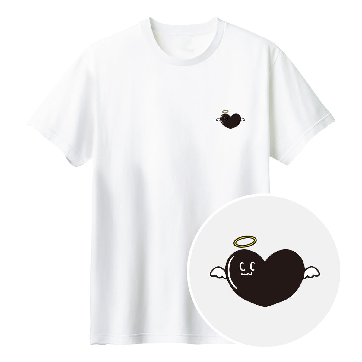 天使ハート「あのよん」キッズTシャツ ホワイト