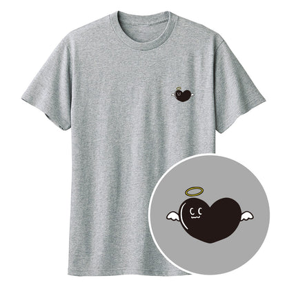 天使ハート「あのよん」キッズTシャツ 杢グレー
