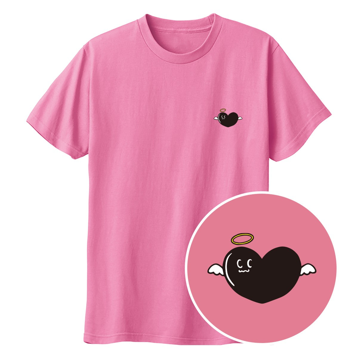 天使ハート「あのよん」キッズTシャツ ピンク