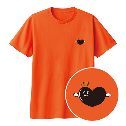 天使ハート「あのよん」キッズTシャツ オレンジ