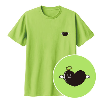 天使ハート「あのよん」キッズTシャツ ライトグリーン