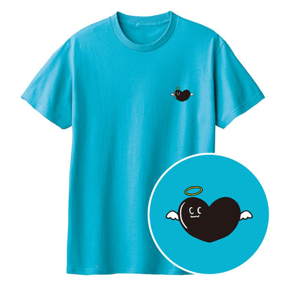 天使ハート「あのよん」キッズTシャツ ターコイズ