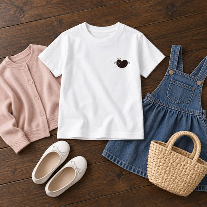天使ハート キッズTシャツ「あのよん」｜胸元に、ちいさな天使。