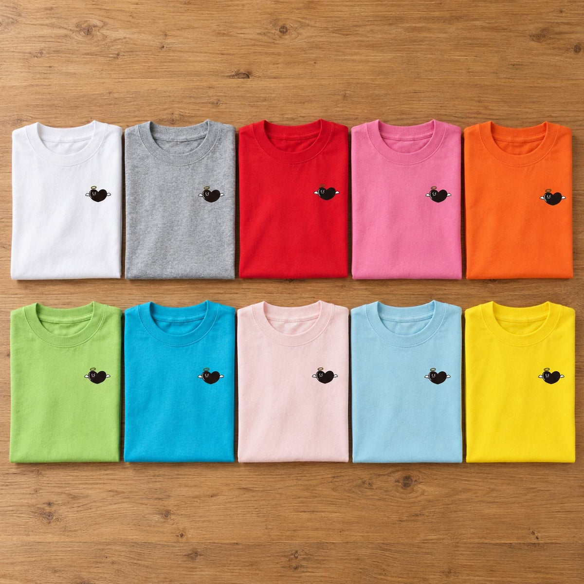 天使ハート キッズTシャツ「あのよん」｜胸元に、ちいさな天使。