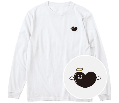 天使ハート「あのよん」ロングTシャツ ホワイト
