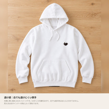 天使ハート ワンポイントパーカー「あのよん」｜胸元に、ちいさな天使。