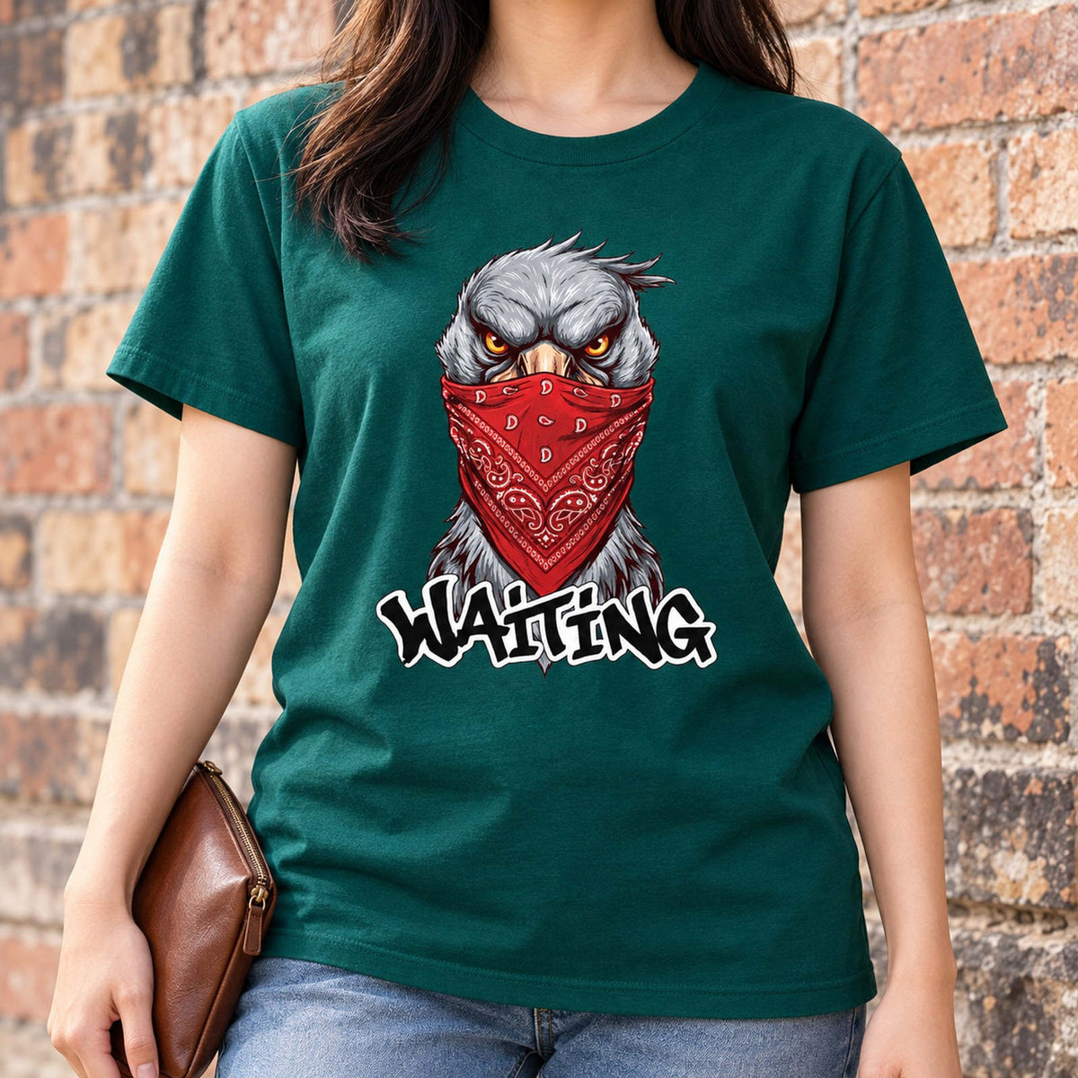 ハシビロコウ Tシャツ「WAITING」｜じっと、その時を待つ。