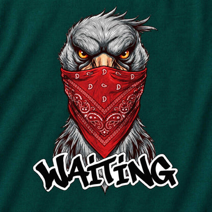 ハシビロコウ Tシャツ「WAITING」｜じっと、その時を待つ。