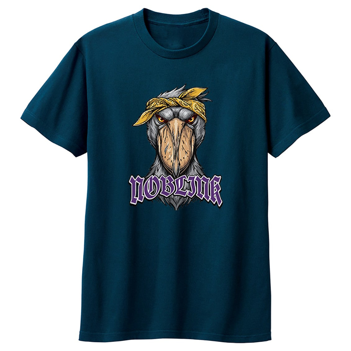 NOBLINK バンダナのハシビロコウ キッズTシャツ インディゴ