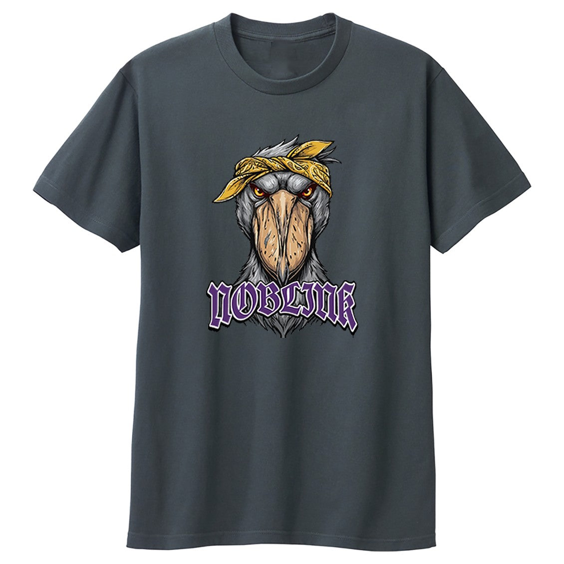NOBLINK バンダナのハシビロコウ キッズTシャツ デニム