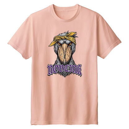NOBLINK バンダナのハシビロコウ キッズTシャツ ダスティピンク