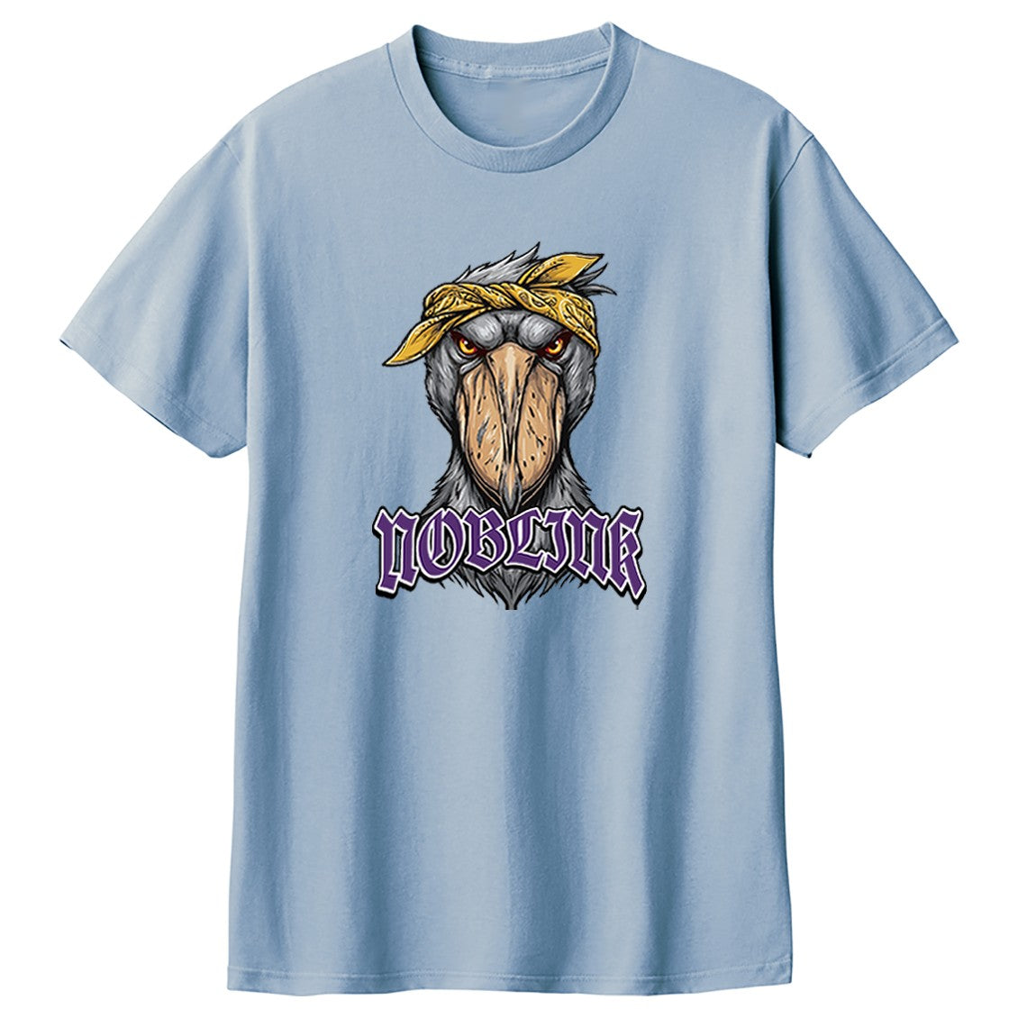 NOBLINK バンダナのハシビロコウ キッズTシャツ アシッドブルー