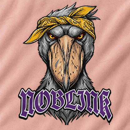ハシビロコウ Tシャツ「NOBLINK」｜睨みをきかせる。