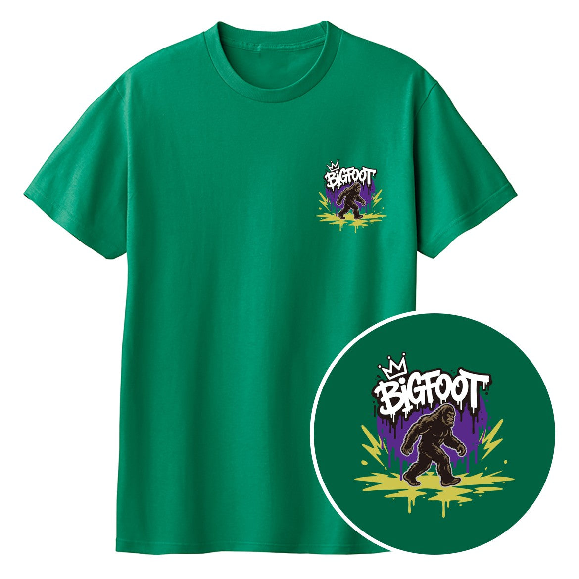 BIGFOOT ワンポイントキッズTシャツ 025_グリーン