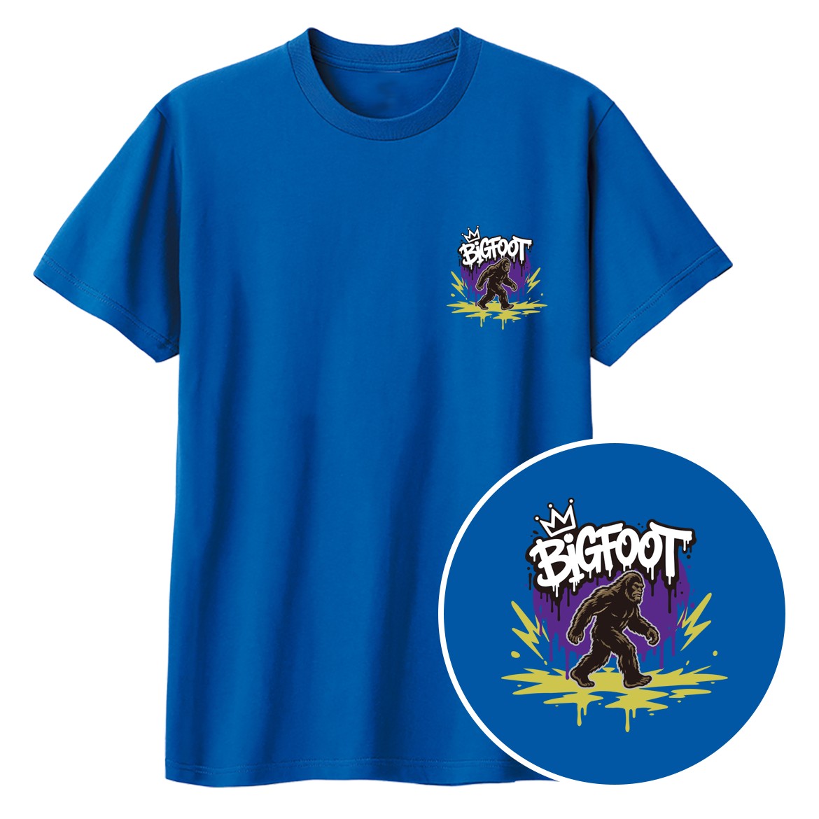 BIGFOOT ワンポイントキッズTシャツ 032_ロイヤルブルー