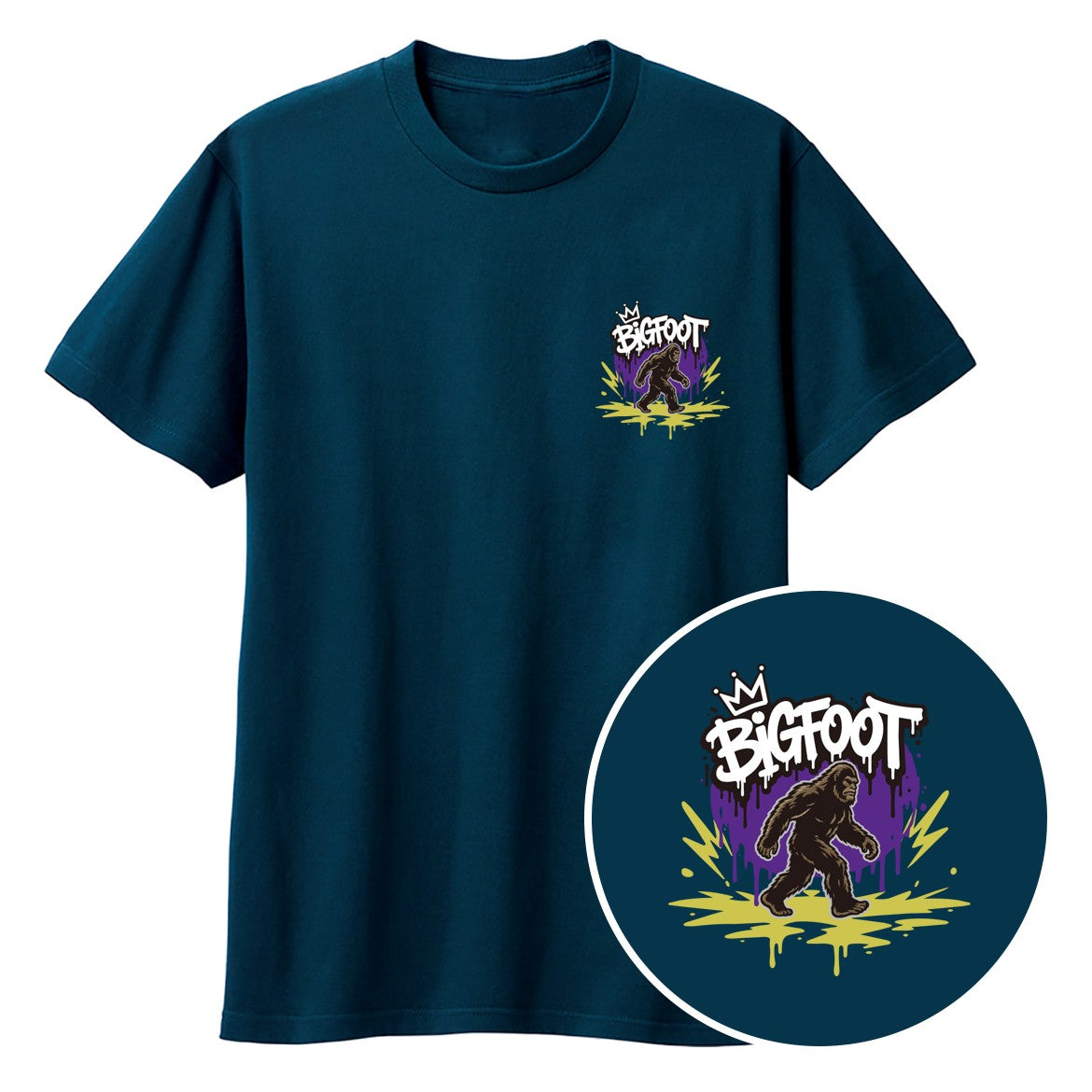BIGFOOT ワンポイントキッズTシャツ 097_インディゴ