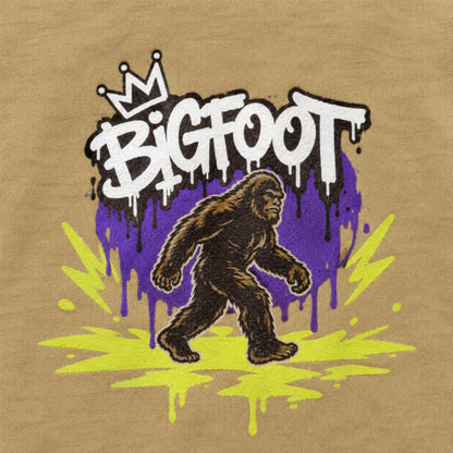 BIGFOOT キッズTシャツ サファリ プリント接写・天竺生地の質感