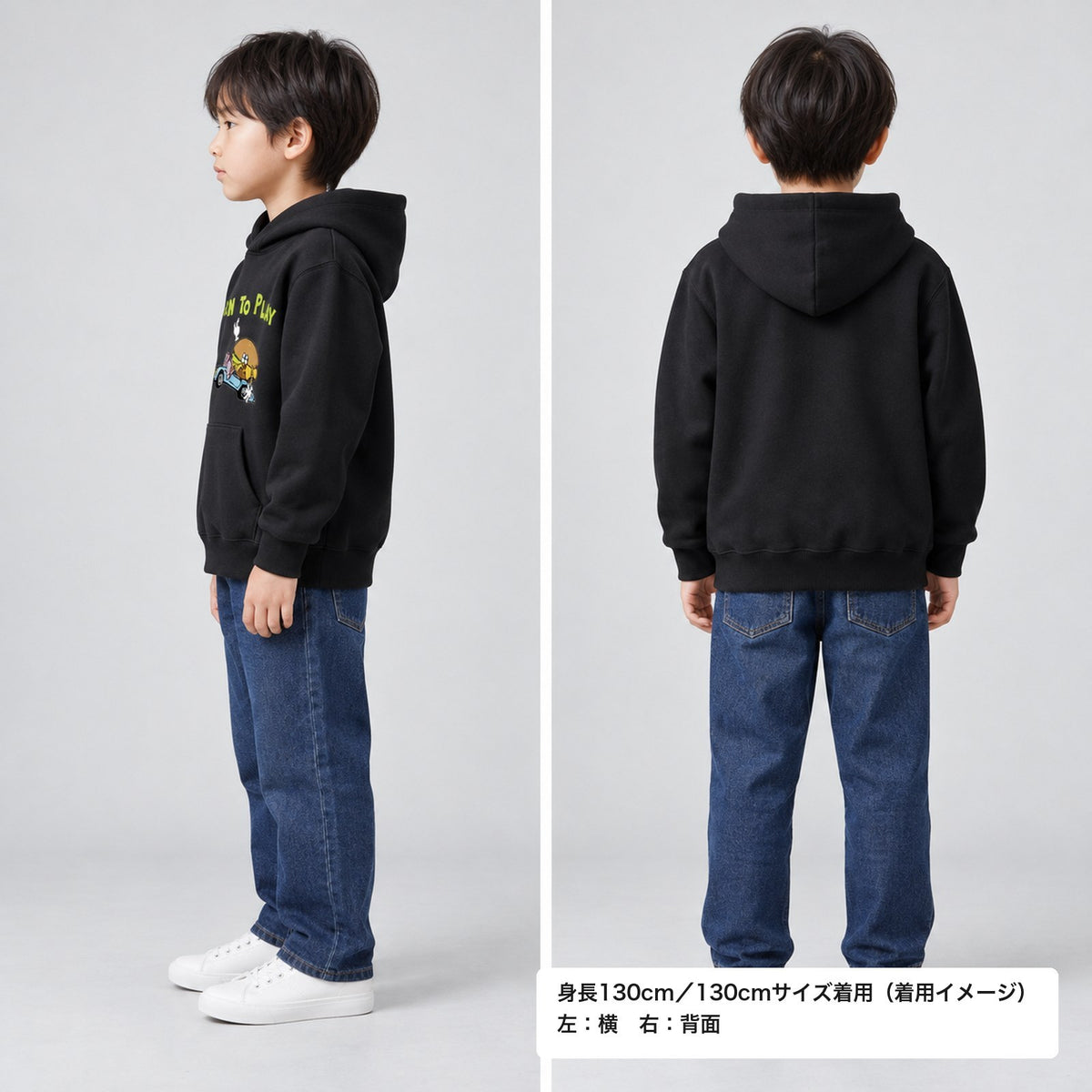 レトロカーで走り抜ける王道アメカジ「バーギッシュ」キッズパーカー s06