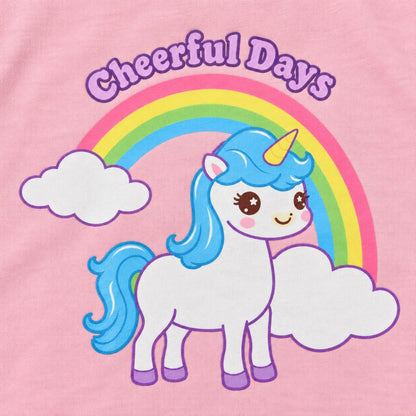 ユニコーン キッズTシャツ「cheerful days」｜虹の向こうに、楽しい一日。
