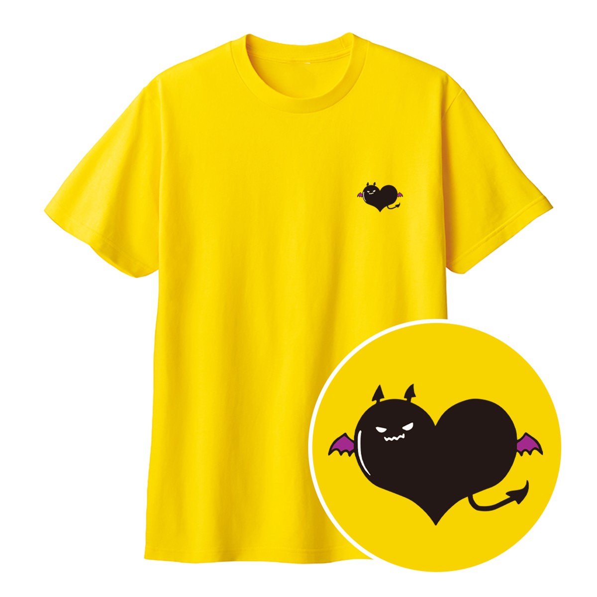 悪魔ハート「でももん」キッズTシャツ デイジー