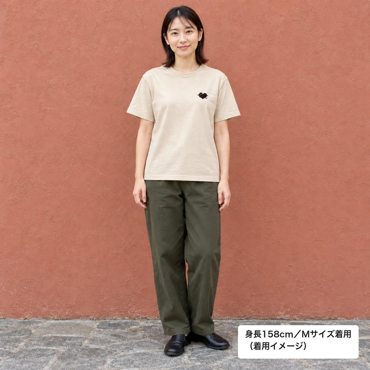 悪魔ハート ワンポイントTシャツ「でももん」｜ちょっぴり、いたずら心。