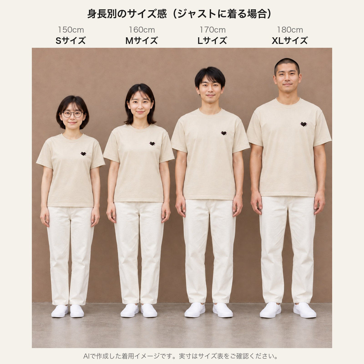 悪魔ハート ワンポイントTシャツ「でももん」｜ちょっぴり、いたずら心。