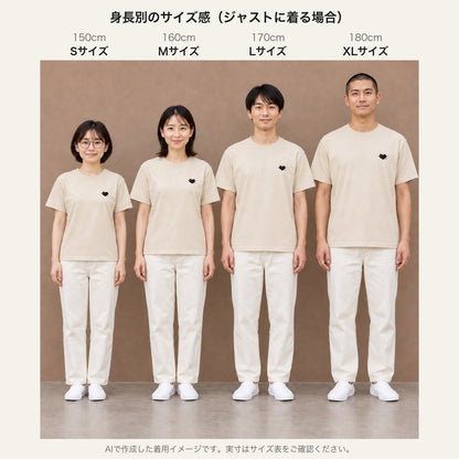 悪魔ハート ワンポイントTシャツ「でももん」｜ちょっぴり、いたずら心。