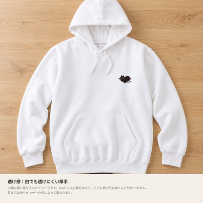 悪魔ハート「でももん」パーカー 透け感