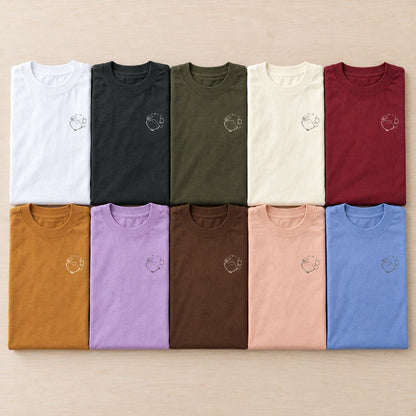えいみょん ユニセックス袖リブ長袖Tシャツ 全10色カラーバリエーション平置き
