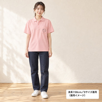 えいみょん ドライポロシャツ 着用全身（身長158cm女性・Sサイズ）