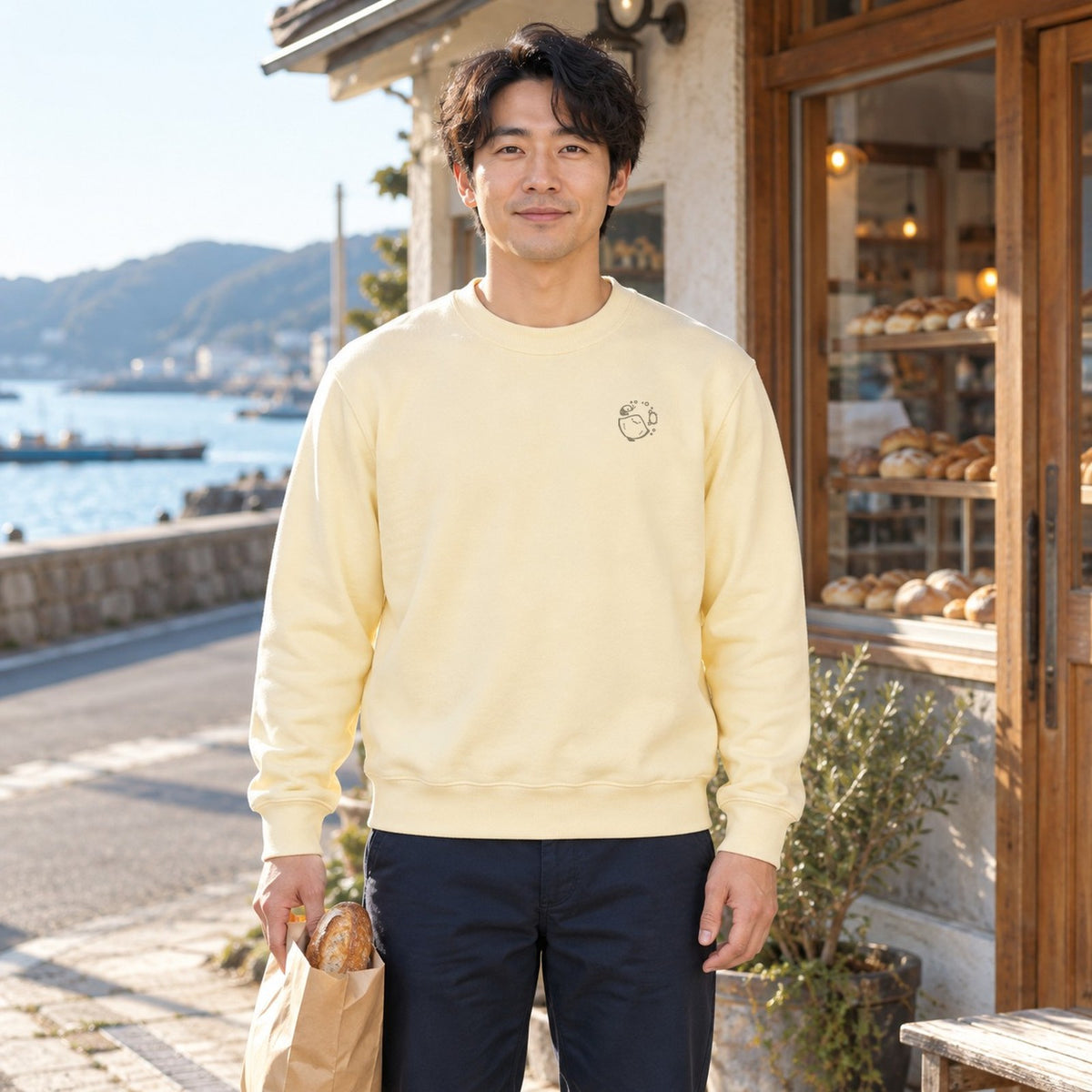 えいみょん トレーナー ナチュラル 男性の日常の着用写真