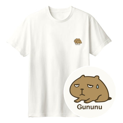 カピバラ Gununu（ぐぬぬ） キッズTシャツ アイボリー